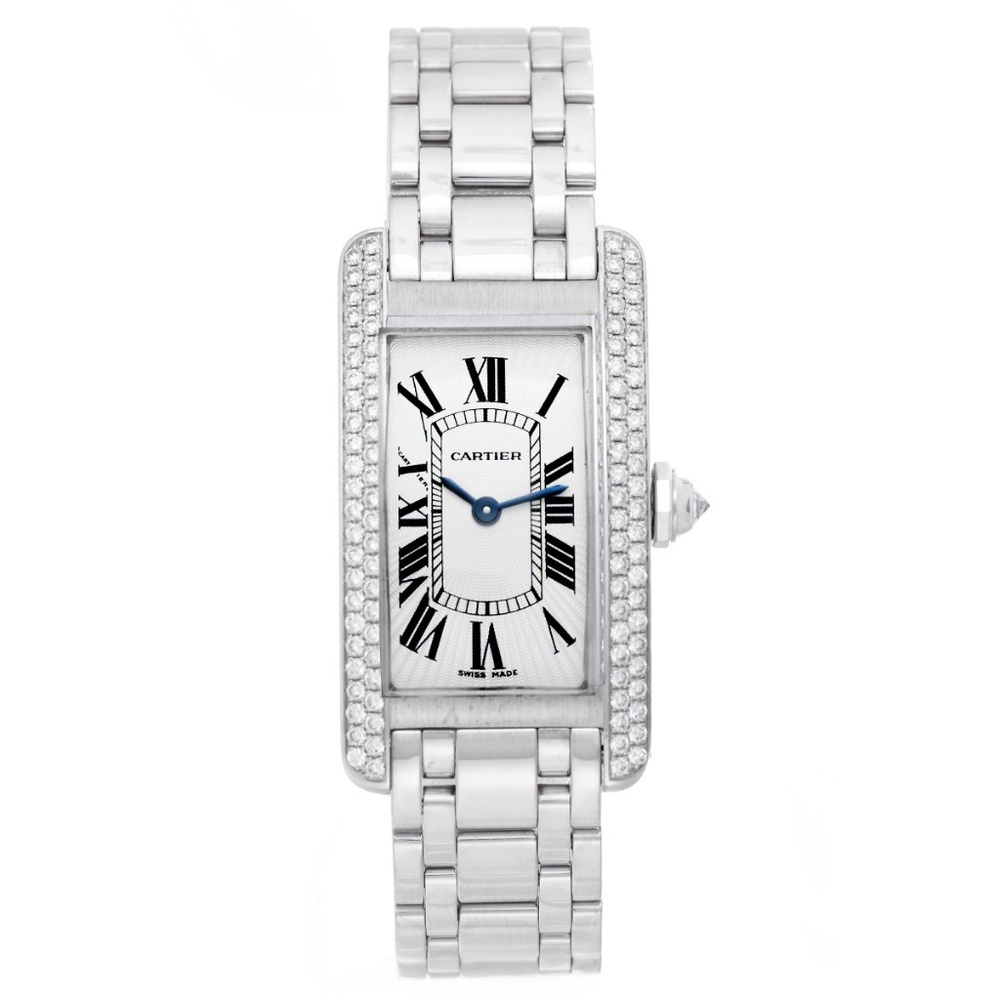 Ladies Cartier Tank Americaine 18k White Gold